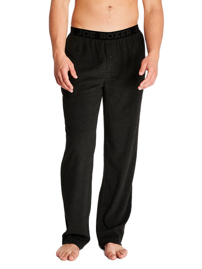 Joe Boxer men's microfleece pants 100% polyester color charcoal with comfortable logo elastic waistband
