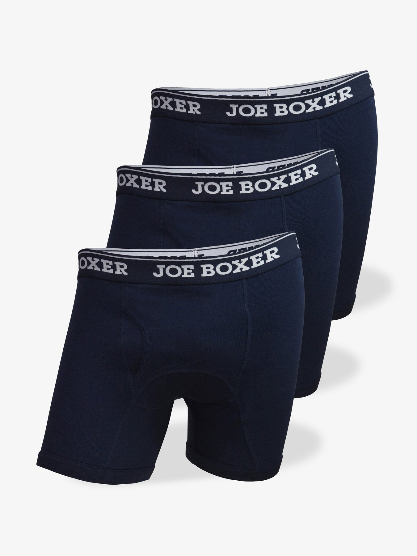 Joe Boxer Navy Licky 4-Pack Cotton Stretch Boxer Briefs