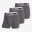 MODERN FIT STRETCH – LOW-RISE BOXER BRIEFS | 3-PACK CHARCOAL
